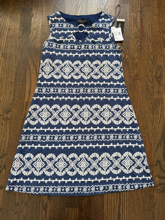 Perceptions Dresses & Skirts - Perceptions Navy and White Patterned Girls' Dress